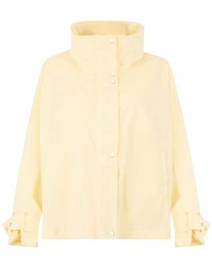 Moorer High-Neck Zip Jacket - Natural