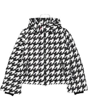 Perfect Moment Houndstooth Oversized Coat - Black