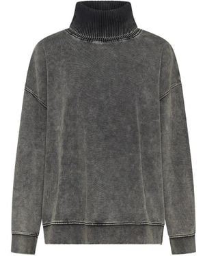 One Teaspoon Jersey De Vellón Con Cuello Vuelto - Gris