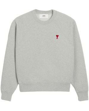 Ami Paris Small Ami De Coeur Sweatshirt - Grey