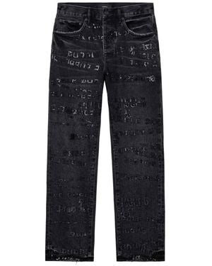 Purple Brand Frayed-Hem Jeans - Blue