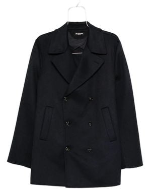 Kiton Double-Breasted Cashmere Coat - Black