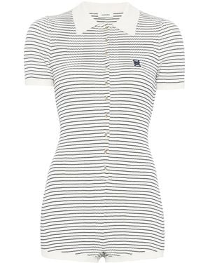 Sandro Striped Jumpsuit - White