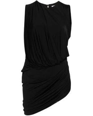 Abadia Layered Drape Top - Black