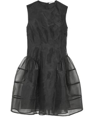 Cecilie Bahnsen Claudie Panelled Mini Dress - Black
