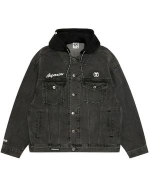 Aape By A Bathing Ape Hooded Cotton Jacket - Black