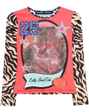 Chopova Lowena Cutty Sark Cats Graphic T-Shirt - Red