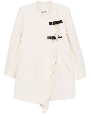 Isabel Marant Garmia Mantel mit Fransen - Weiß