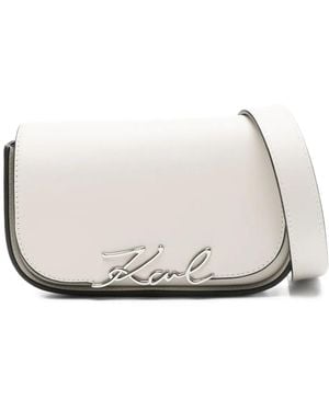 Karl Lagerfeld Leather Belt Bag - White