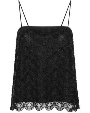 ROTATE BIRGER CHRISTENSEN Blouse Brodée De Sequins - Black
