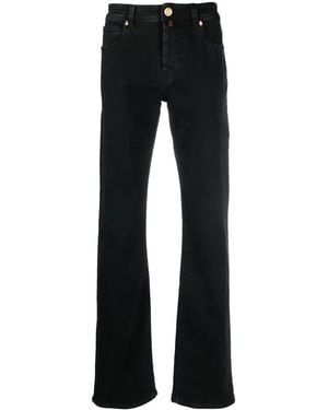 Billionaire Logo-Patch Denim Jeans - Black