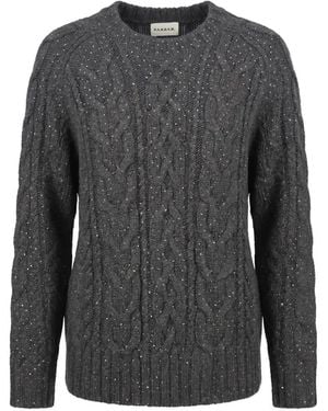 P.A.R.O.S.H. Cable-Knit Sequin-Embellished Sweater - Gray