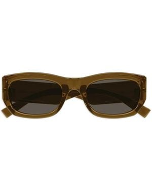 Saint Laurent Eckige Sonnenbrille - Braun