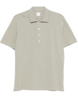 Eleventy Buttoned Short-Sleeve Polo Shirt - Grey