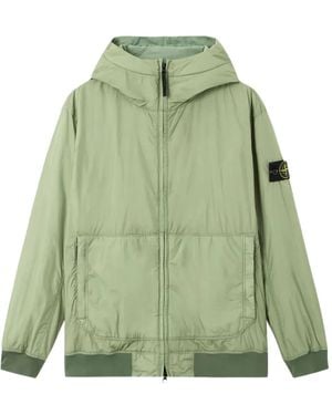 Stone Island Logo-patch zip-fastening jacket - Verde