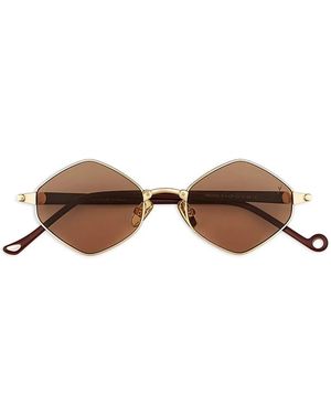 Eyepetizer Medina Geometric-Shape Sunglasses - Brown