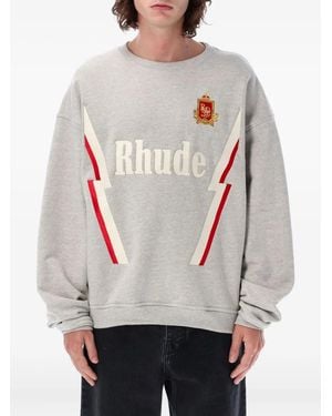 Rhude Sweatshirt mit Logo-Stickerei - Weiß