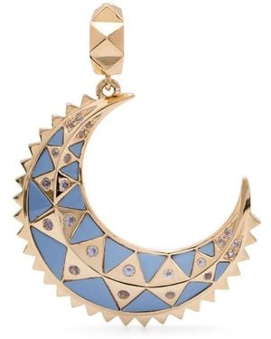 Harwell Godfrey 18Kt Mini Moon Tanzanite Pendant - Blue
