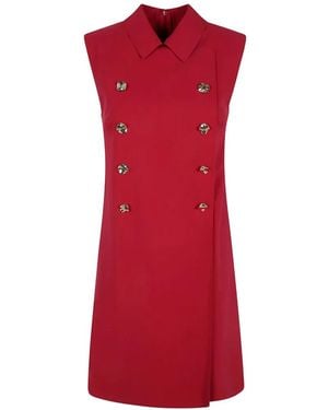 La Petite Robe Di Chiara Boni Double-Breasted Sleeveless Mini Dress - Red