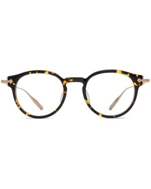 Barton Perreira Eugene Metallic Round-Frame Glasses - Black