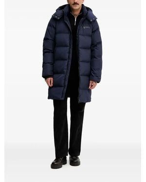 Karl Lagerfeld Hooded Puffer Coat - Blue