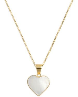 freya rose Heart-Pendant Necklace - Metallic