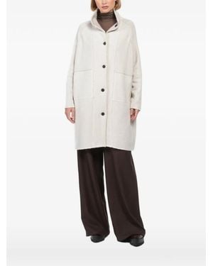 Oyuna Buttoned Pocket Coat - White