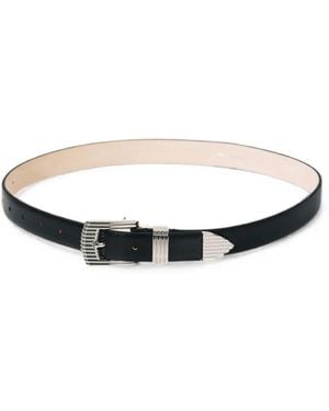 DEHANCHE Rosen Leather Belt - White