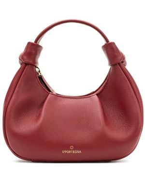 La Portegna Anita Knotted Leather Tote Bag - Red