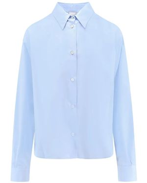Aspesi Button-Up Box-Pleat Shirt - Blue