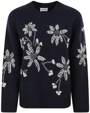 P.A.R.O.S.H. Floral-Embroidered Sweater - Blue