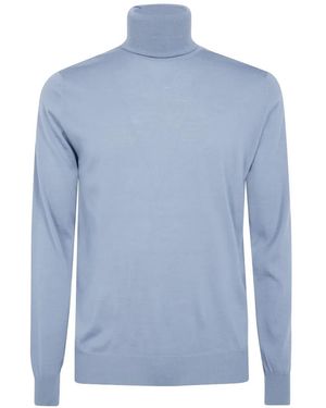 FILIPPO DE LAURENTIIS Roll-Neck Wool Jumper - Blue