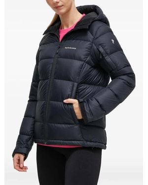 Peak Performance Hooded Quilted Jacket - Blue