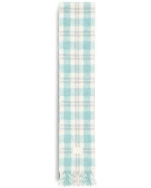 Acne Studios Écharpe En Alpaga Mélangé À Franges - Blue