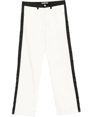 Wales Bonner Broek Met Logopatch En Riemlus - Zwart