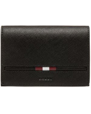 Bally Porte-Cartes En Cuir À Détail De Ruban - Noir
