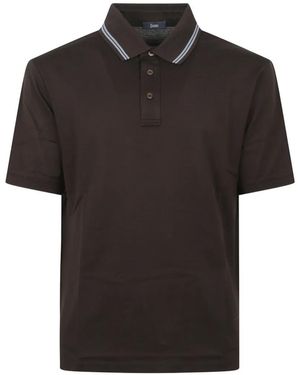 Herno Tipped Piqué Polo Shirt - Black