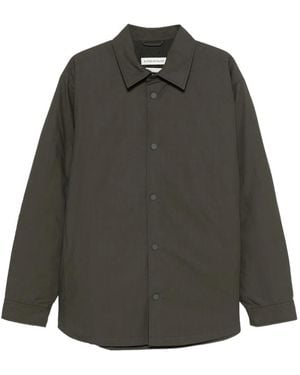 A Kind Of Guise Olkay Quilted Padded Cotton Overshirt - Grey