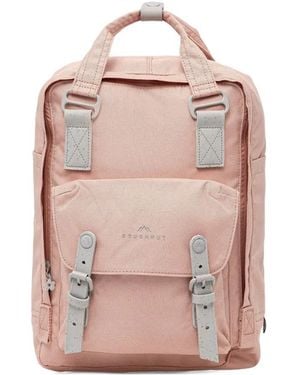Doughnut Macaroon Monet Buckle-Fastening Floral-Lined Backpack - Pink