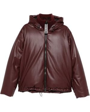 Iceberg Hooded Bomber Jacket - Brown