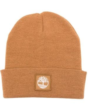 Timberland Logo-Patch Beanie - Brown