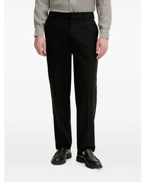 ARMANI EXCHANGE Logo-Plaque Trousers - Black