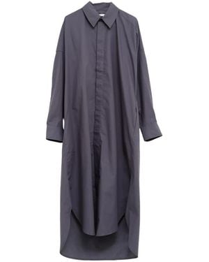 Frankie Shop Bloom Curved-Hem Shirtdress - Blue
