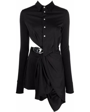 DIESEL D-Elm Asymmetric Shirt Dress - Black