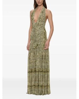 Christopher Esber Orion Ruched Maxi Dress - Green
