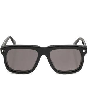 Off-White c/o Virgil Abloh Logo-Print Square-Frame Sunglasses - Grey