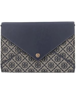 Tory Burch Monogram envelope clutch - Grau