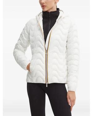 K-Way Kapuzenjacke Mit Wellenmuster - Weiß