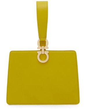 Ferragamo Pochette À Design Structuré - Yellow
