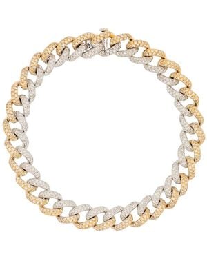 SHAY 18K Two-Tone Pavé Diamond Bracelet - Metallic